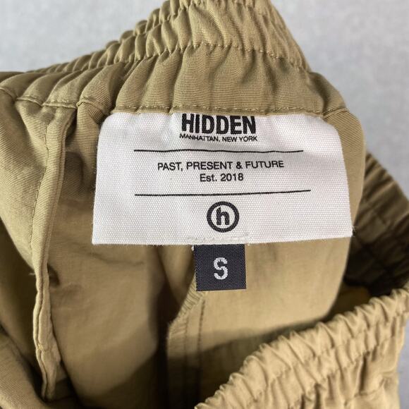 Hidden NY Mens S Beige Nylon Tech Cargo Pant Adjustable Ankle - Picture 10 of 10